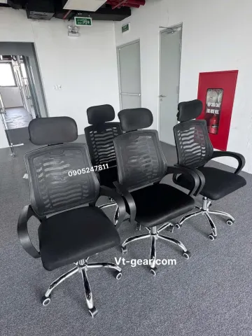 Bộ sưu tập ghế văn phòng lưới xoay màu đen hiện đại