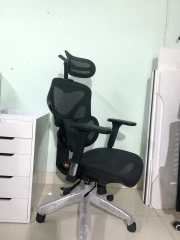 Ghế xoay làm việc văn phòng lưng lưới màu đen