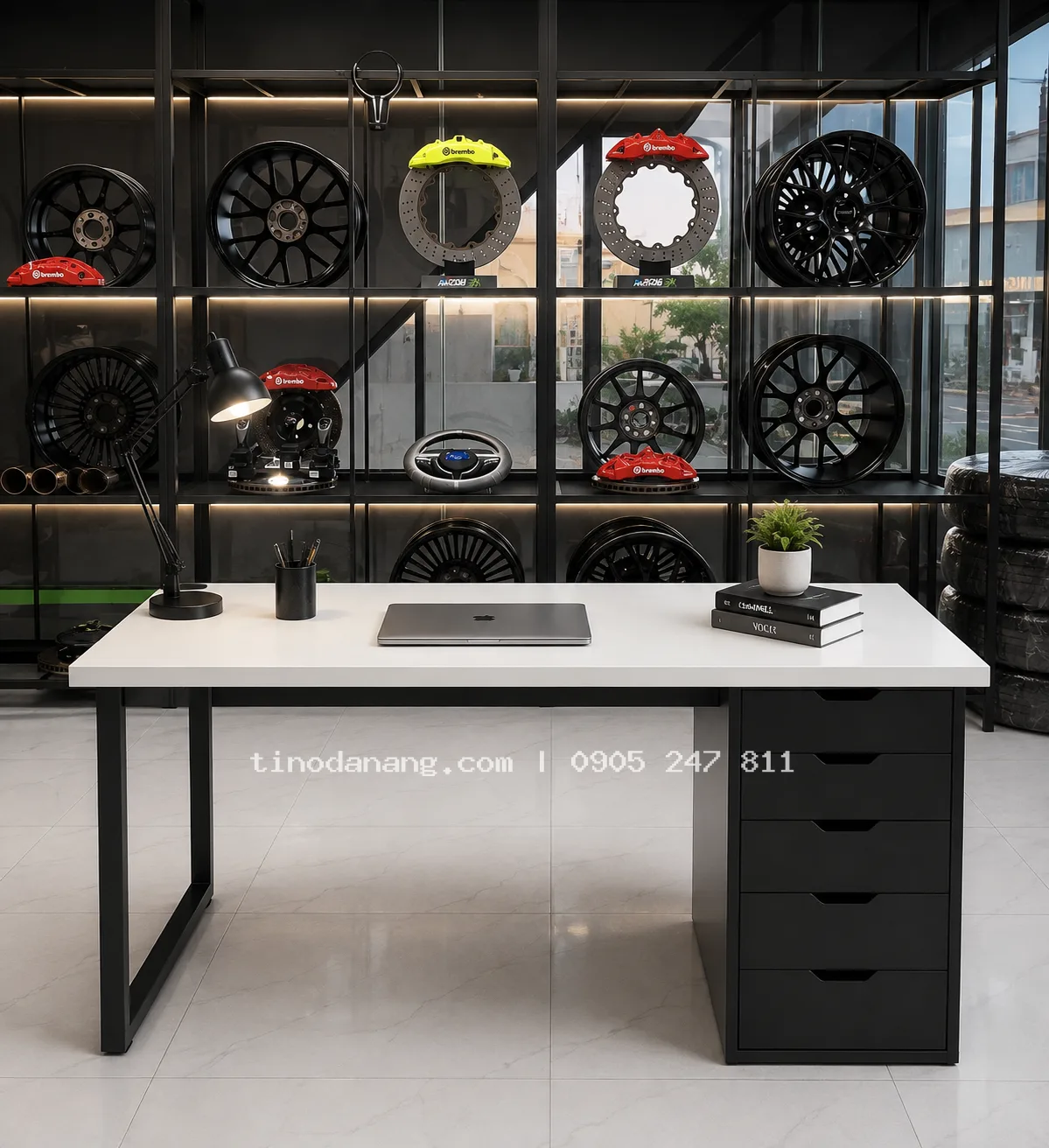 Bàn Ikea 1 tủ tùy chọn màu size 1m2x60 loại 1 - Bàn chơi game làm việc học tập Đà Nẵng - Nội thất Tino Đà Nẵng