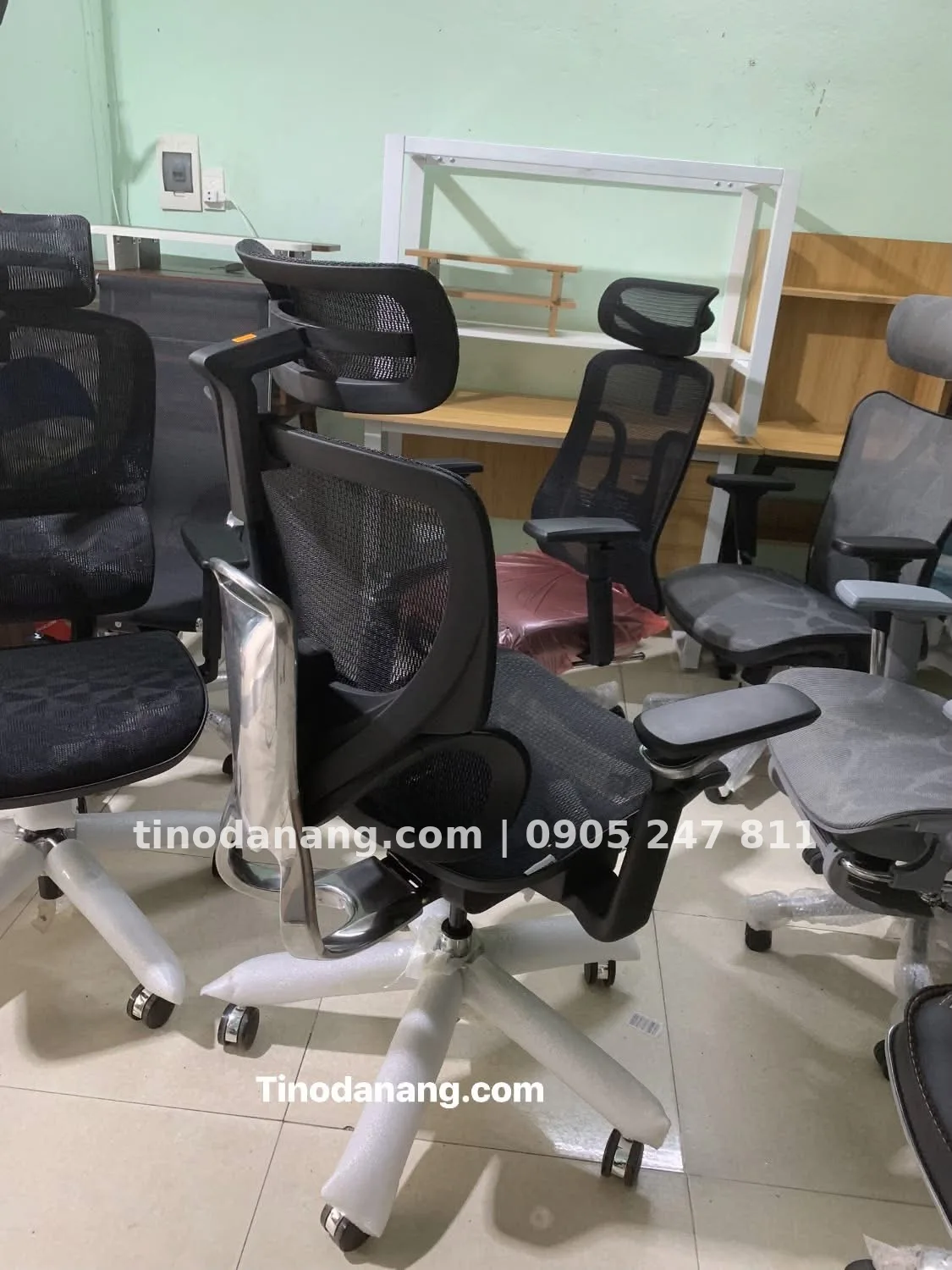Ảnh 2 của Ghế xoay công thái học lưng lưới điều chỉnh linh hoạt B-1018