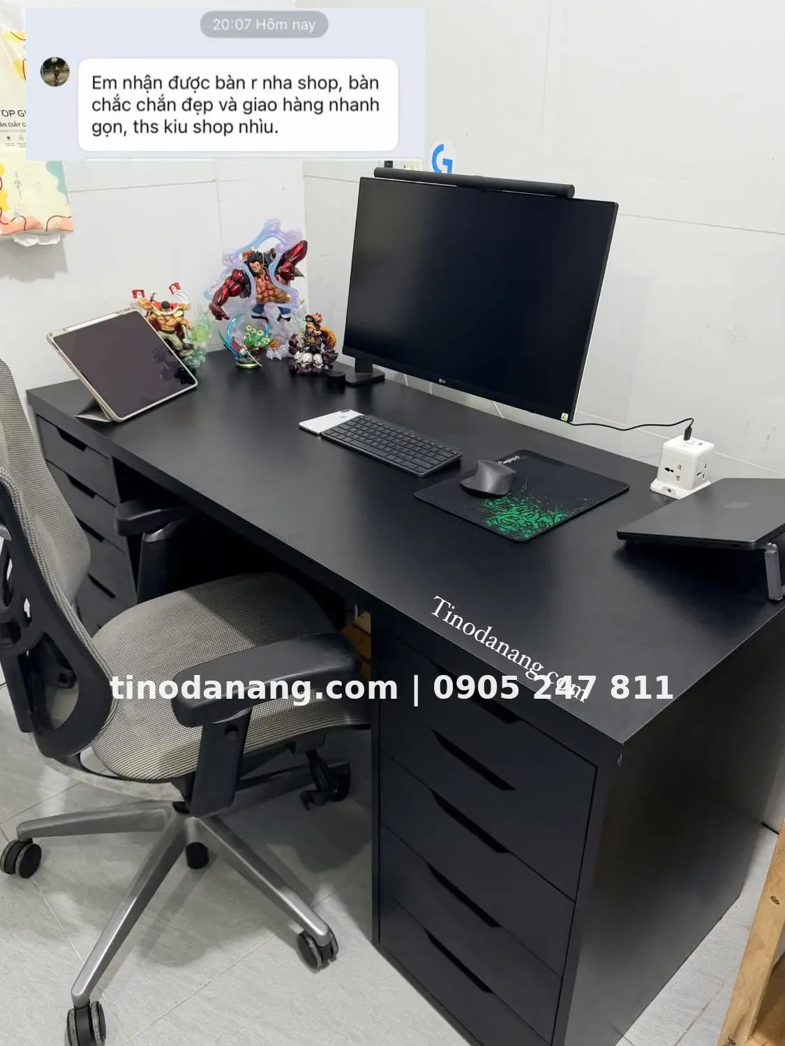 Bàn làm việc Ikea Đà Nẵng , Bàn nhiều hộc tủ đựng đồ - Nội thất Tino Đà Nẵng