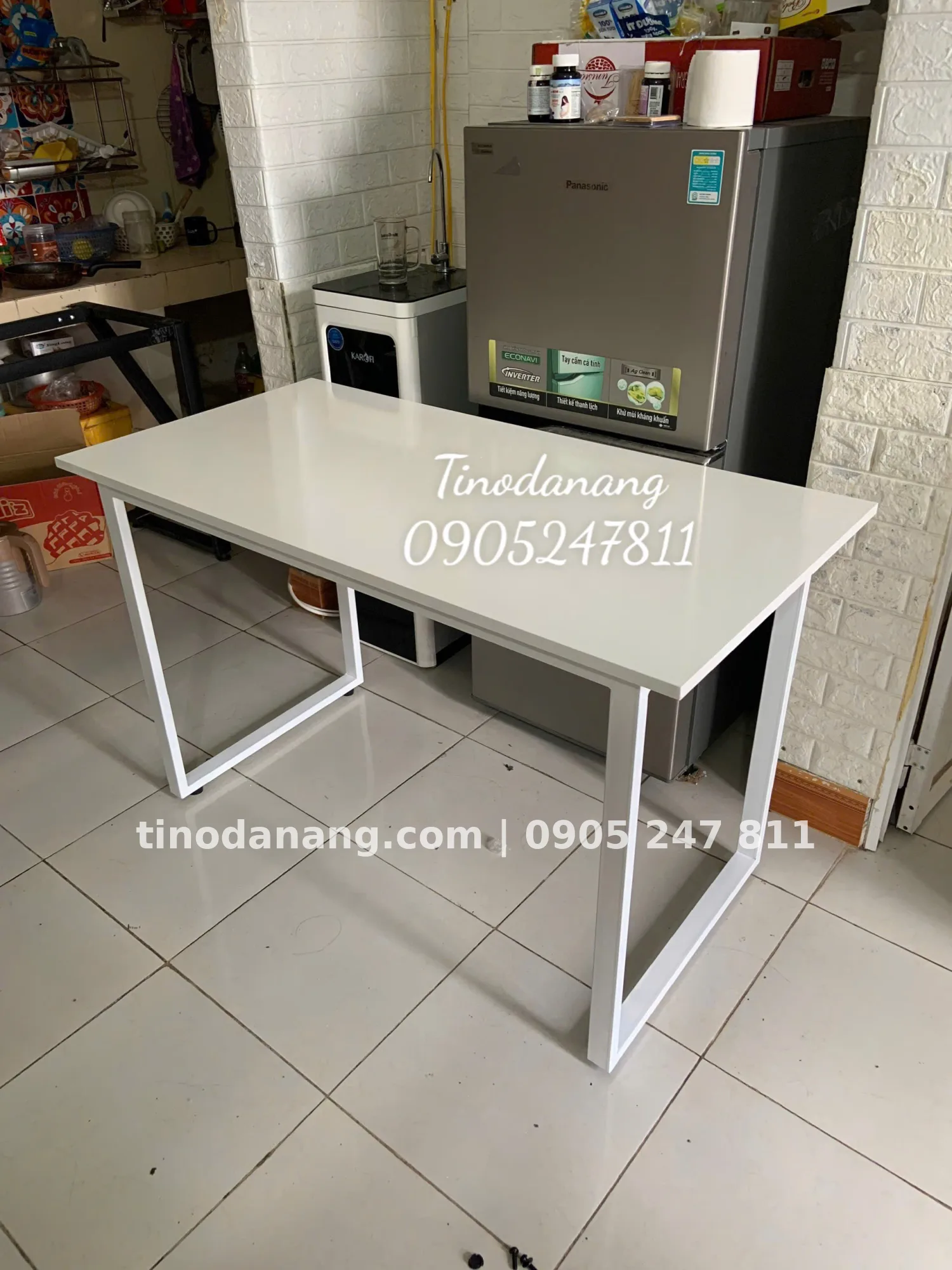 Bàn U chân gia công, bàn cứng ngắt - Nội thất Tino Đà Nẵng