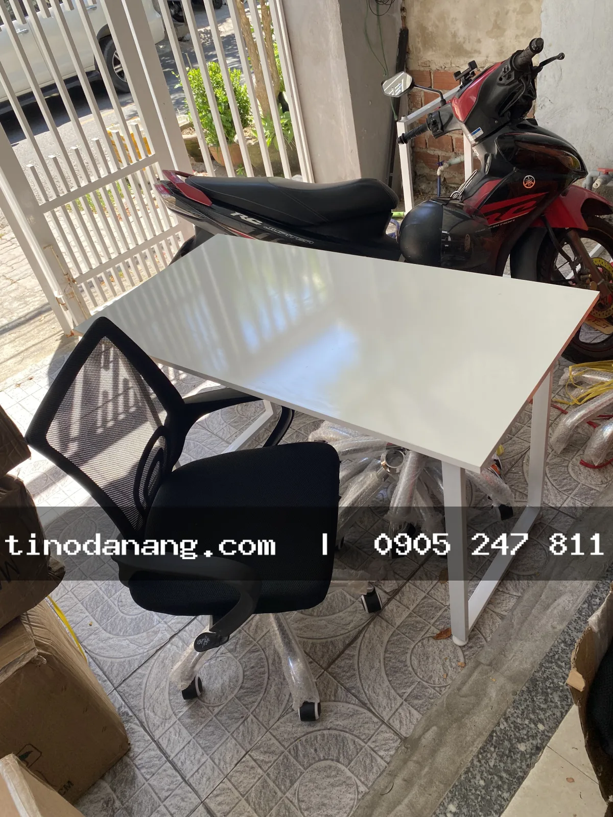 Bàn làm việc khung sắt chữ U - K - Nội thất Tino Đà Nẵng