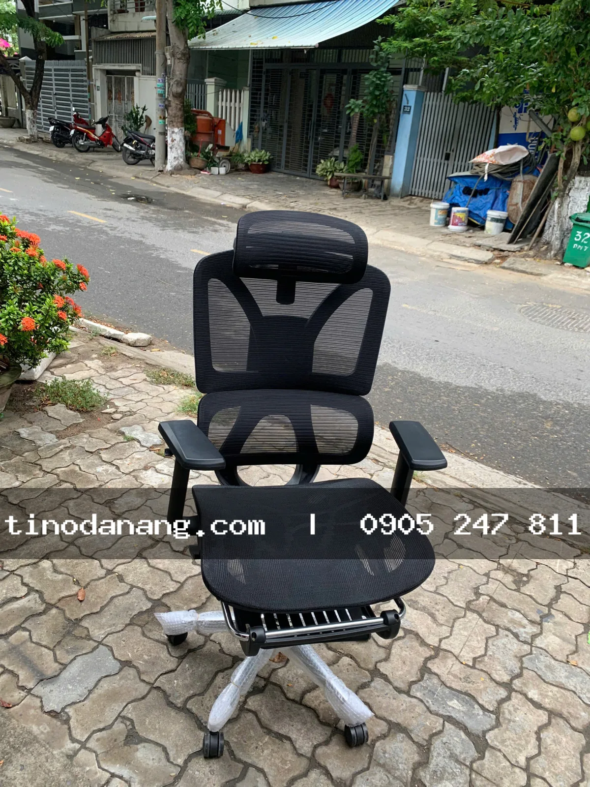 Ghế xoay full lưới ngã lưng gác chân - Copy - Nội thất Tino Đà Nẵng